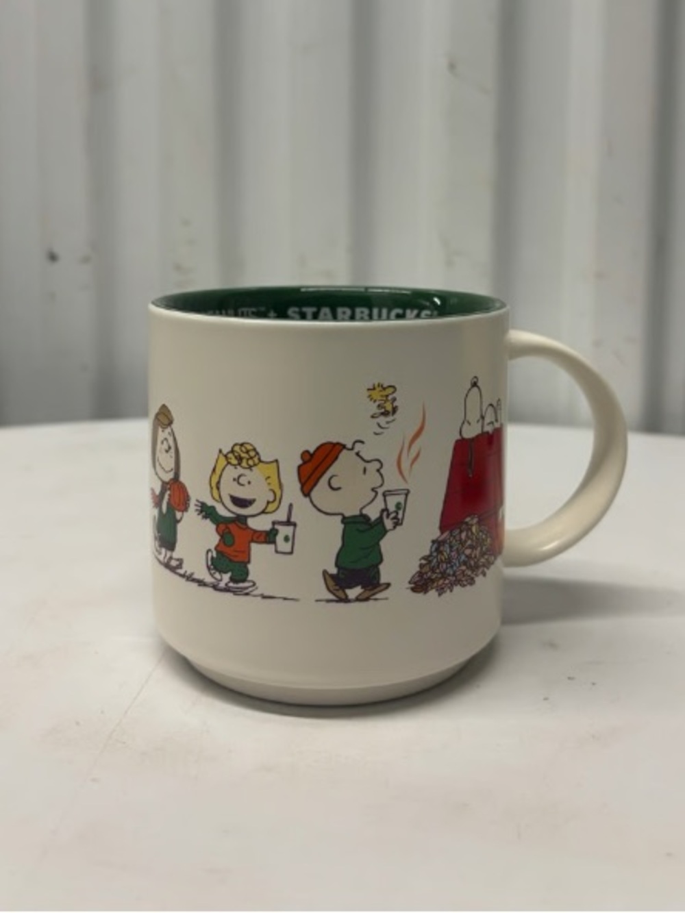 Starbucks x Peanuts Holiday Ceramic Mug - Cream and Green